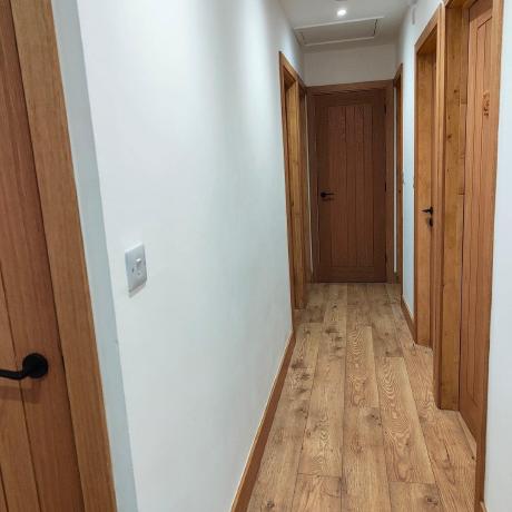 Modern kitchen downlights upgrade Honeybourne